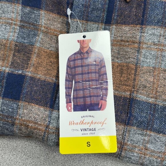 NEW Weatherproof Vintage Men's S Button-Front Plaid Flannel Shirt  #L75 - Picture 10 of 11